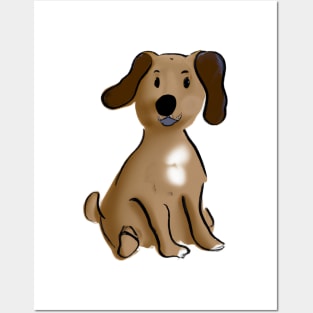 Cute Dog Drawing Posters and Art